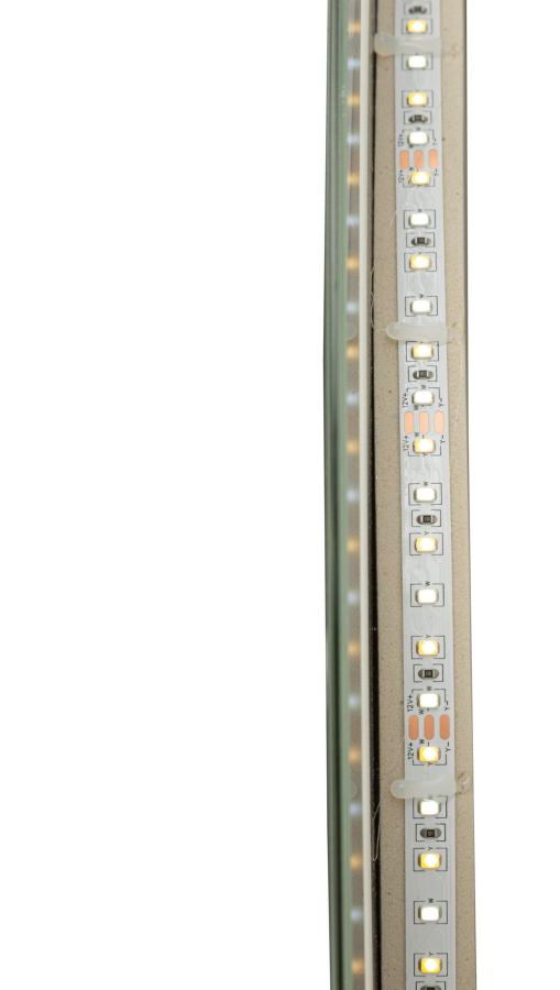 Mauro Ferretti Simple oval LED-spegel 60 × 80 cm - silver