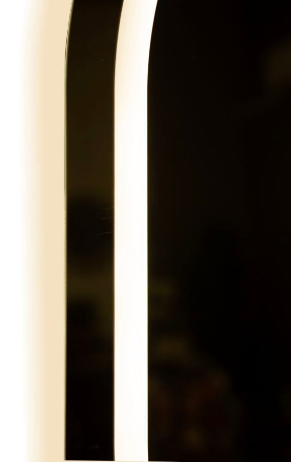 Mauro Ferretti Simple oval LED-spegel 60 × 80 cm - silver