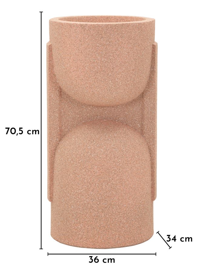 Mauro Ferretti Nui Outdoor hög ytterkruka 70,5 cm - röd