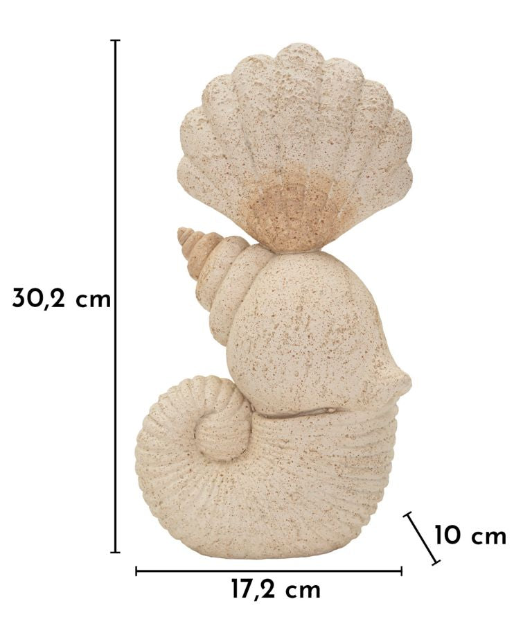 Mauro Ferretti Conchiglia Sand snäckskulptur 30,2 cm - beige