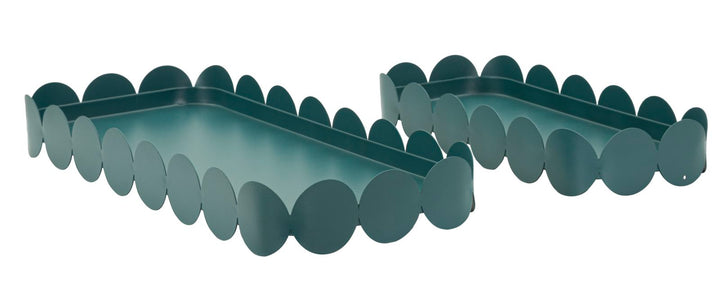 Saturn rektangulärt dekorationsfat 2-pack teal