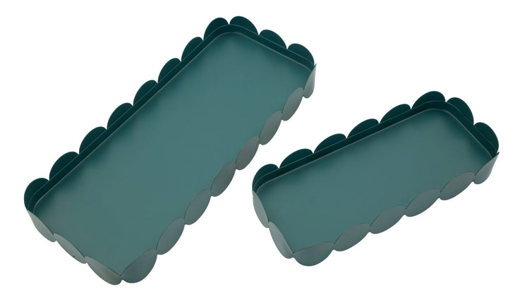 Saturn dekorationsfat teal set