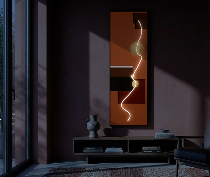 Mauro Ferretti Abstract LED-tavla 150 × 50 cm - multicolor