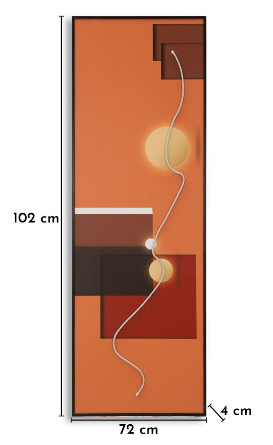 Mauro Ferretti Abstract LED-tavla 150 × 50 cm - multicolor