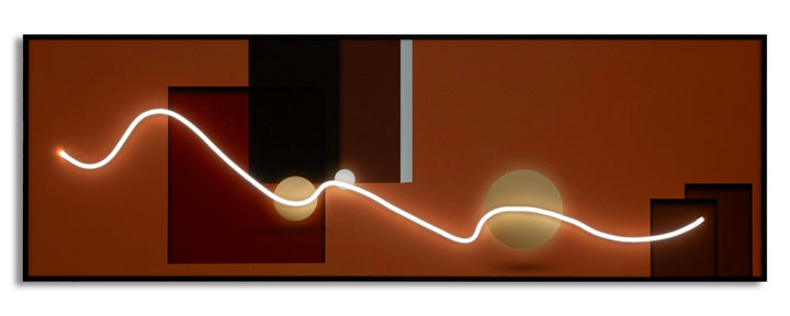Mauro Ferretti Abstract LED-tavla 150 × 50 cm - multicolor