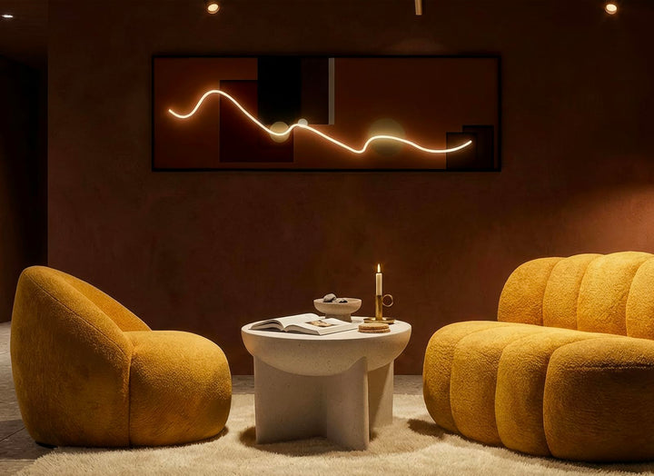 Mauro Ferretti Abstract LED-tavla 150 × 50 cm - multicolor