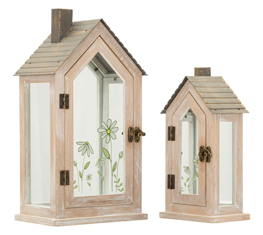 Mauro Ferretti Flower lyktor 2-pack i härdat glas