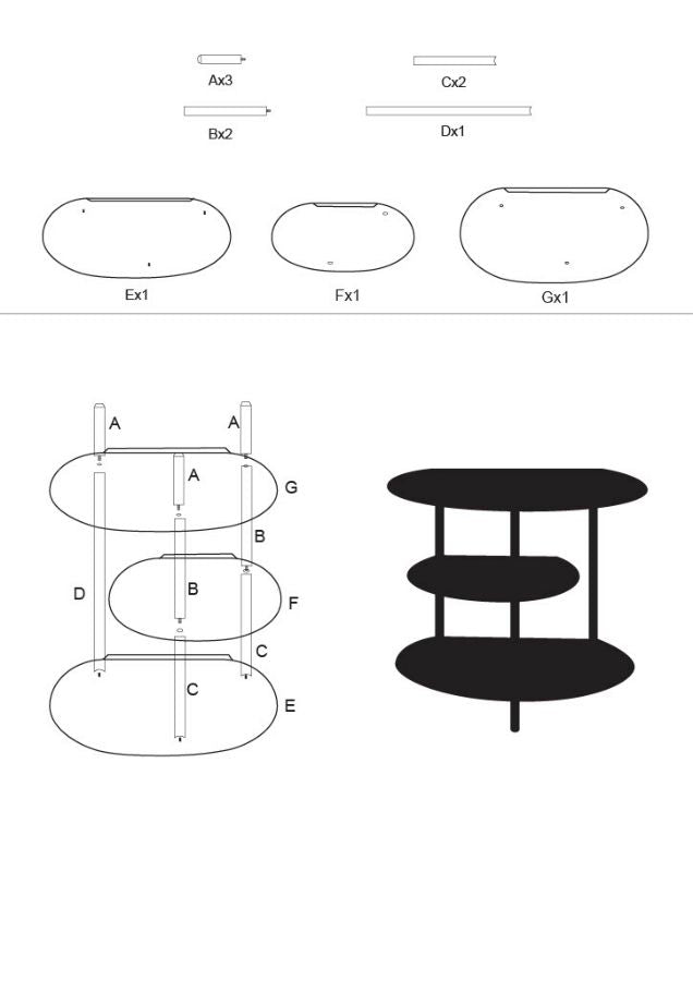Mauro Ferretti Saturn sängbord 49,5 cm - duvgrå