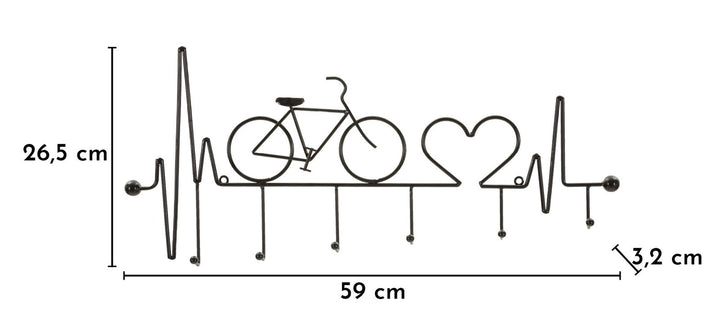 Mauro Ferretti Bicycle vägghängare 59 cm - svart