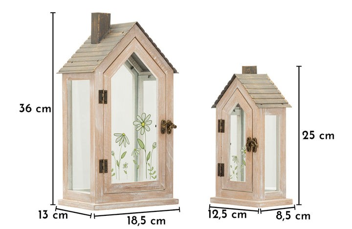 Mauro Ferretti Flower lyktor 2-pack i härdat glas