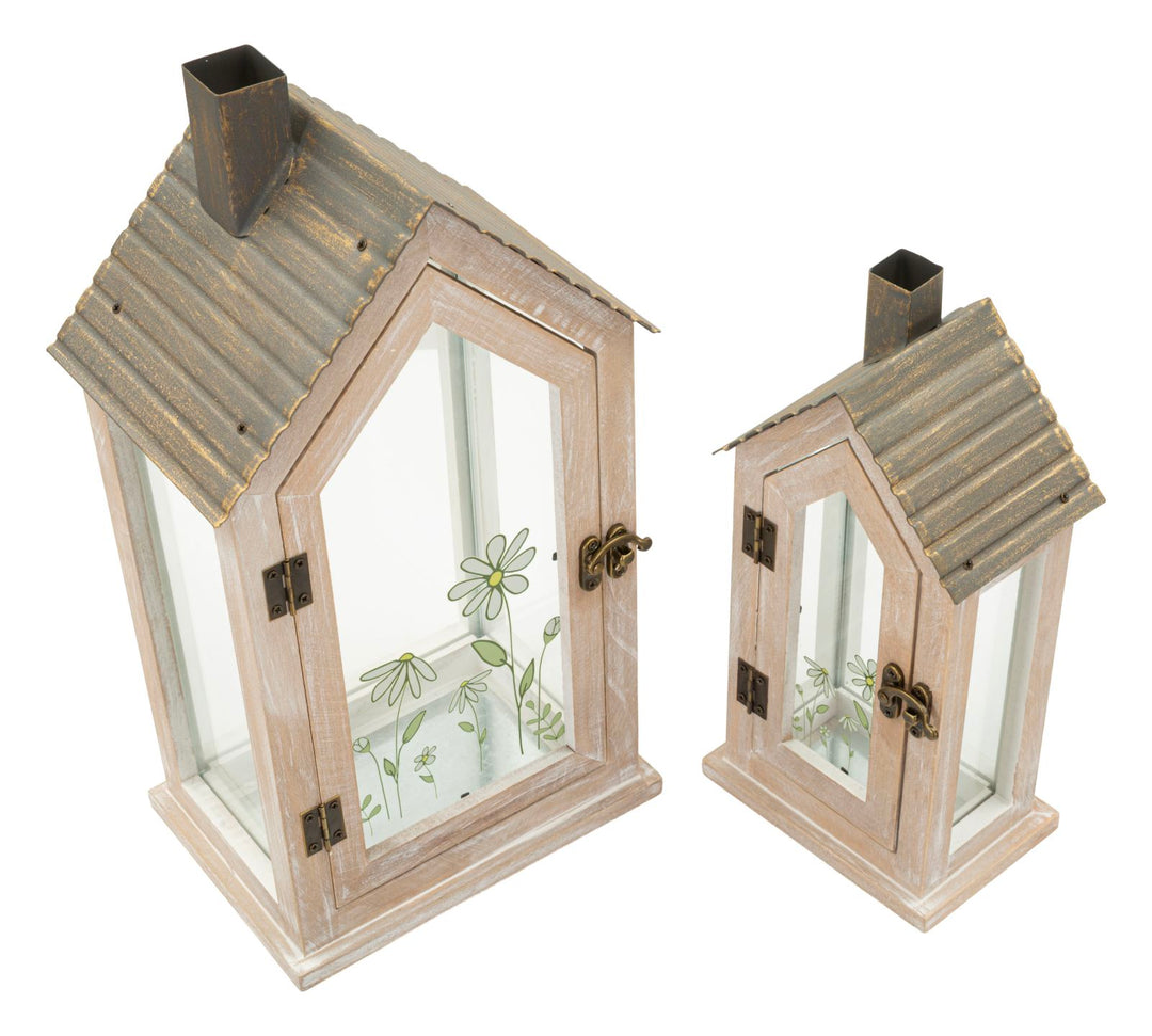 Mauro Ferretti Flower lyktor 2-pack i härdat glas