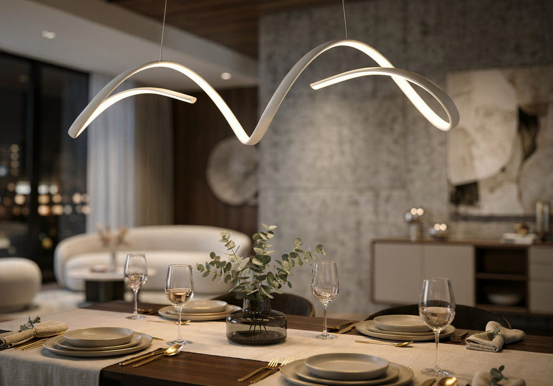Mauro Ferretti Uter LED taklampa 80 cm - vit