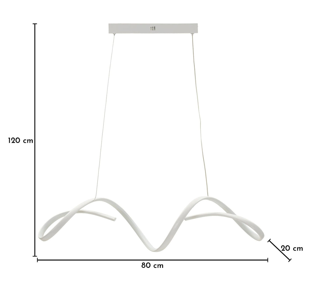 Mauro Ferretti Uter LED taklampa 80 cm - vit