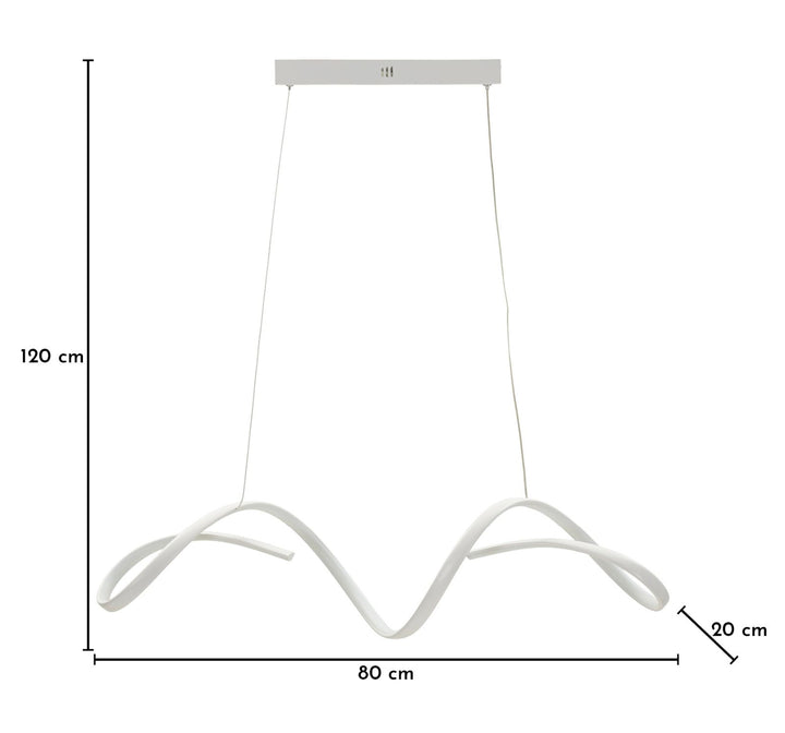 Mauro Ferretti Uter LED taklampa 80 cm - vit