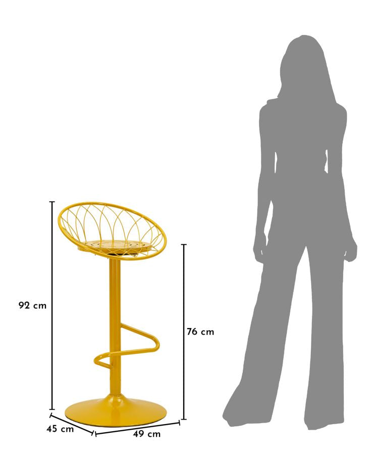 Mauro Ferretti Clox barstol 92 cm - senapsgul