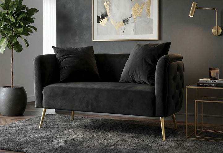 Mauro Ferretti Bucarest 2-sitssoffa 127 cm - svart