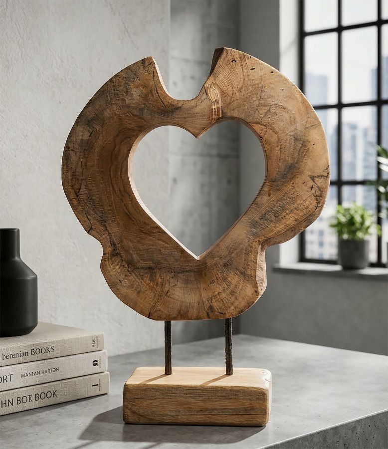 Mauro Ferretti Hasi skulptur i teak 38 cm