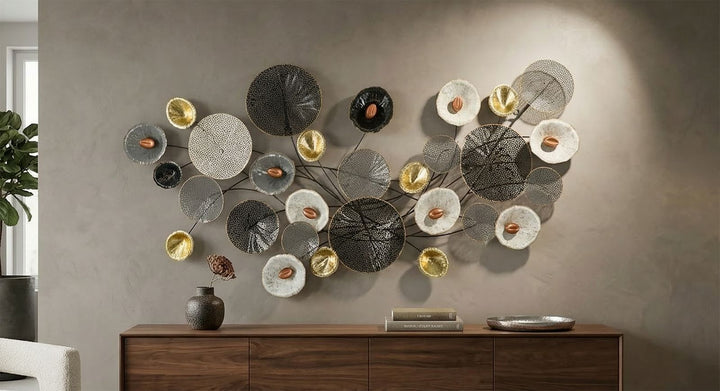 Mauro Ferretti Grid abstrakt 3D-väggpanel 135 × 69 cm - multifärgad