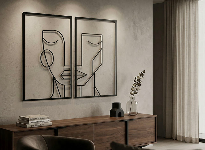 Mauro Ferretti Tribal Simply 3D-väggpaneler 2-pack 60 × 80 cm - svart