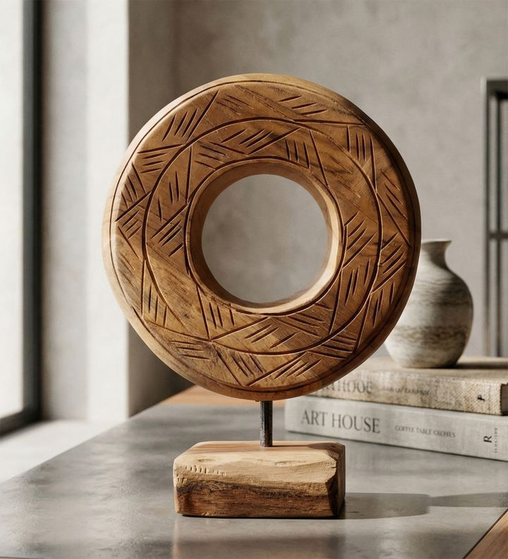 Mauro Ferretti Dorat skulptur i teak 20 cm