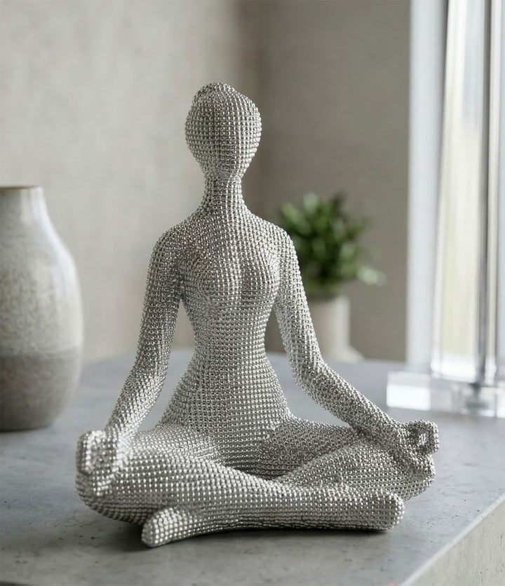 Mauro Ferretti Yoga Woman skulptur – Polyresin, 20,5 × 15,5 × 23 cm – bild 6