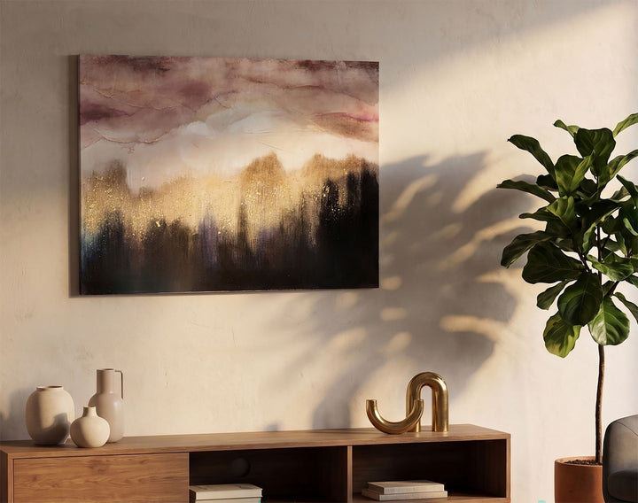 Mauro Ferretti Pink Mountain tavla 80 × 60 cm