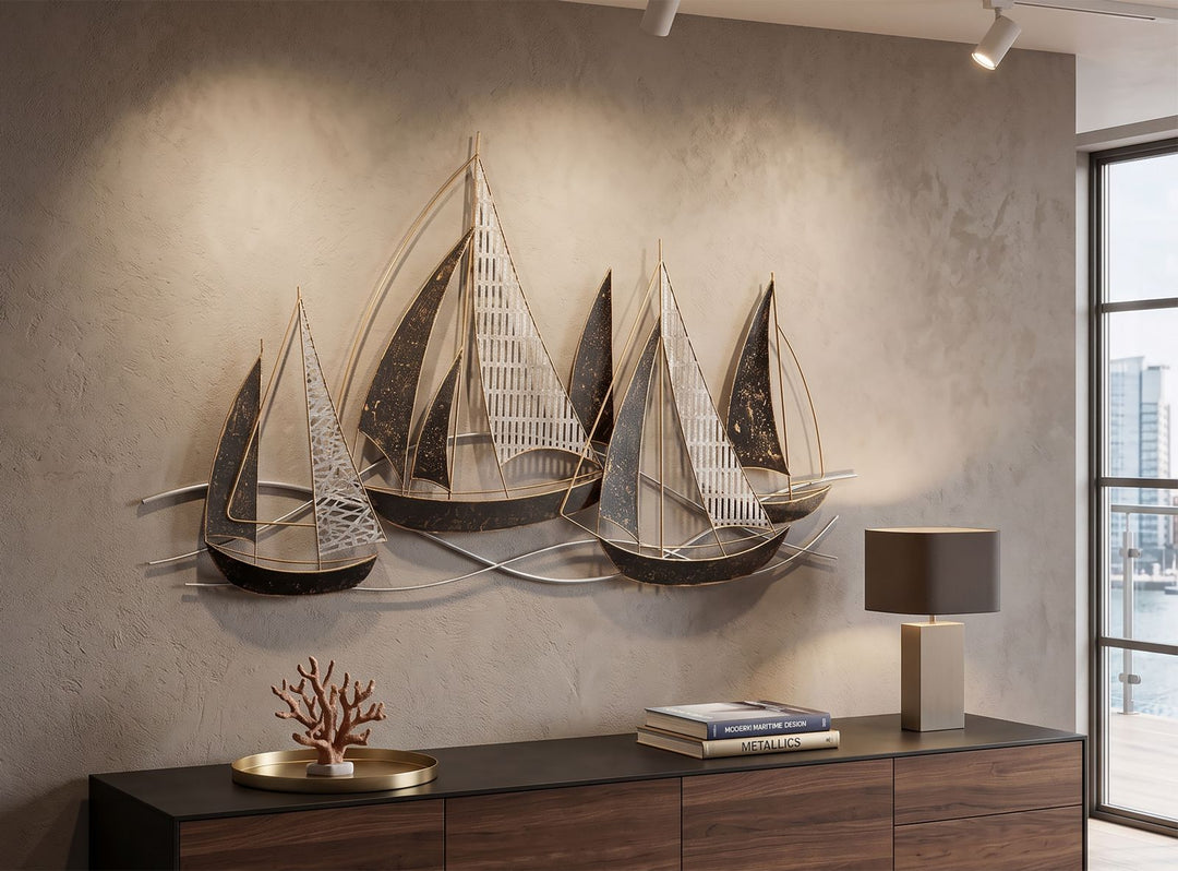 Mauro Ferretti Veliero 3D-väggpanel med segelbåtsmotiv 91 × 55,9 cm