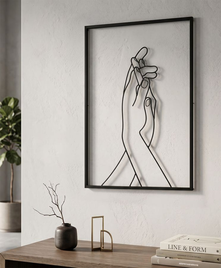 Mauro Ferretti Simply Hands väggdekoration i järn 40 × 55 cm - svart