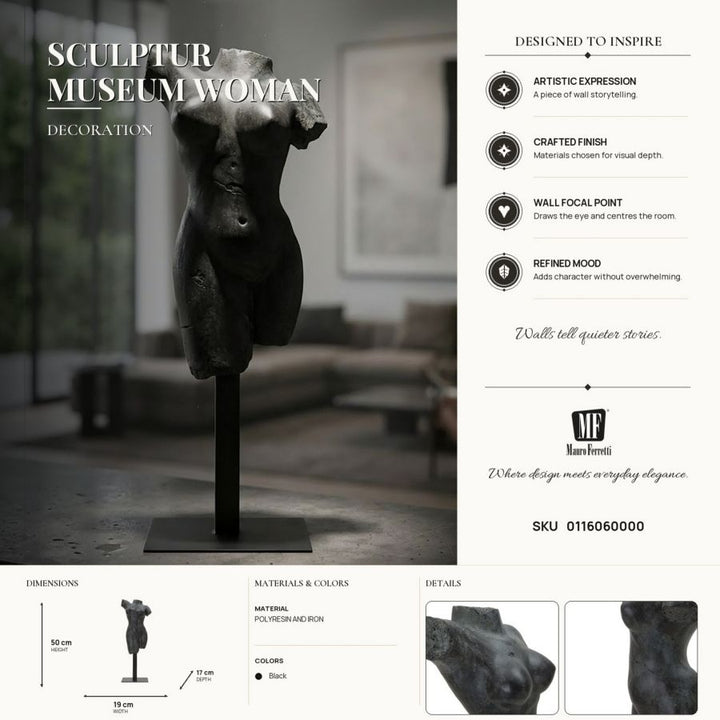 Mauro Ferretti Museum Woman skulptur 50 cm