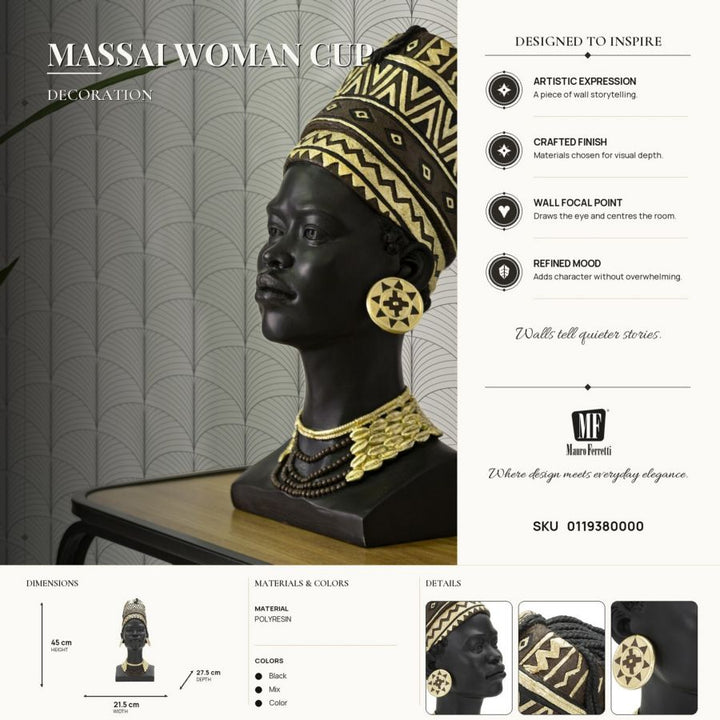 Mauro Ferretti Massai Woman Cup figur 45 cm