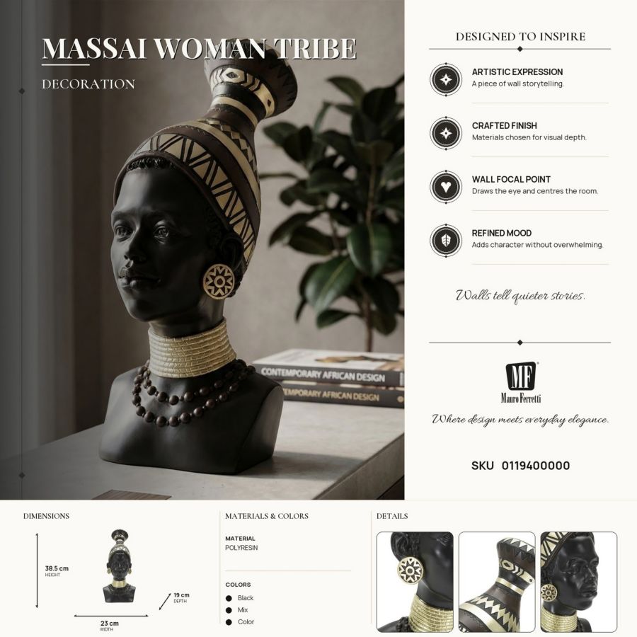 Mauro Ferretti Massai Woman Tribe figur 38,5 cm