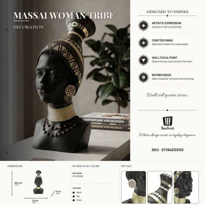 Mauro Ferretti Massai Woman Tribe figur 38,5 cm