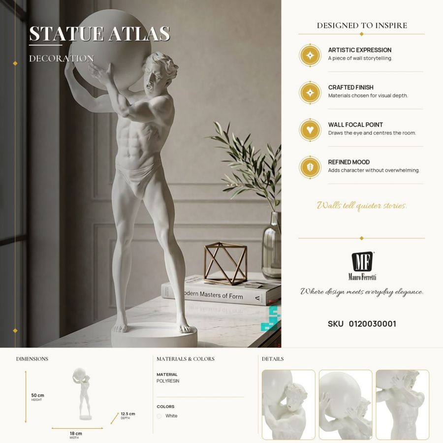 Mauro Ferretti Atlas staty 50 cm
