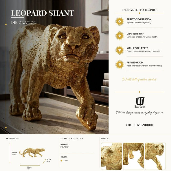 Mauro Ferretti Leopard Shant leopardfigur 89 cm