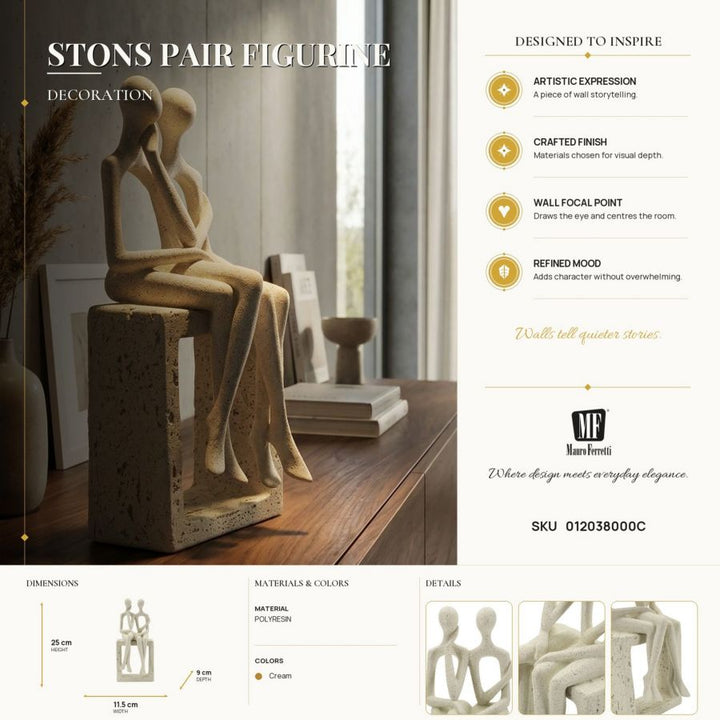 Couple Stons figur 11,5 x 9 x 25 cm – bild 10