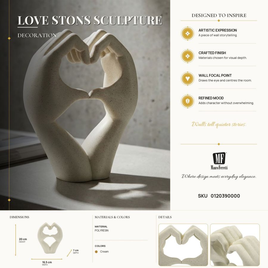 Love Stons skulptur 16,5 x 7 x 20 cm – bild 9