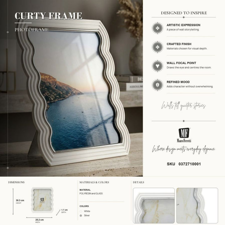 Mauro Ferretti Curty fotoram 20 × 25 cm - vit/silver