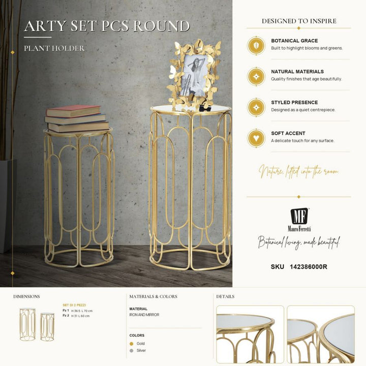 Mauro Ferretti Arty runda sidobord 2-pack