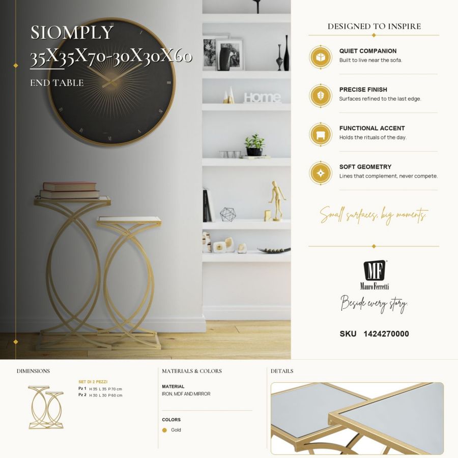 Mauro Ferretti Simply sidobord 2-pack