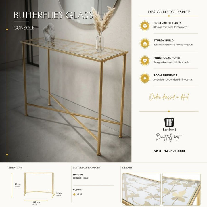 Butterflies Glass avlastningsbord – bild 9
