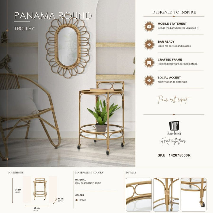 Mauro Ferretti Panama rund serveringsvagn Ø51 cm