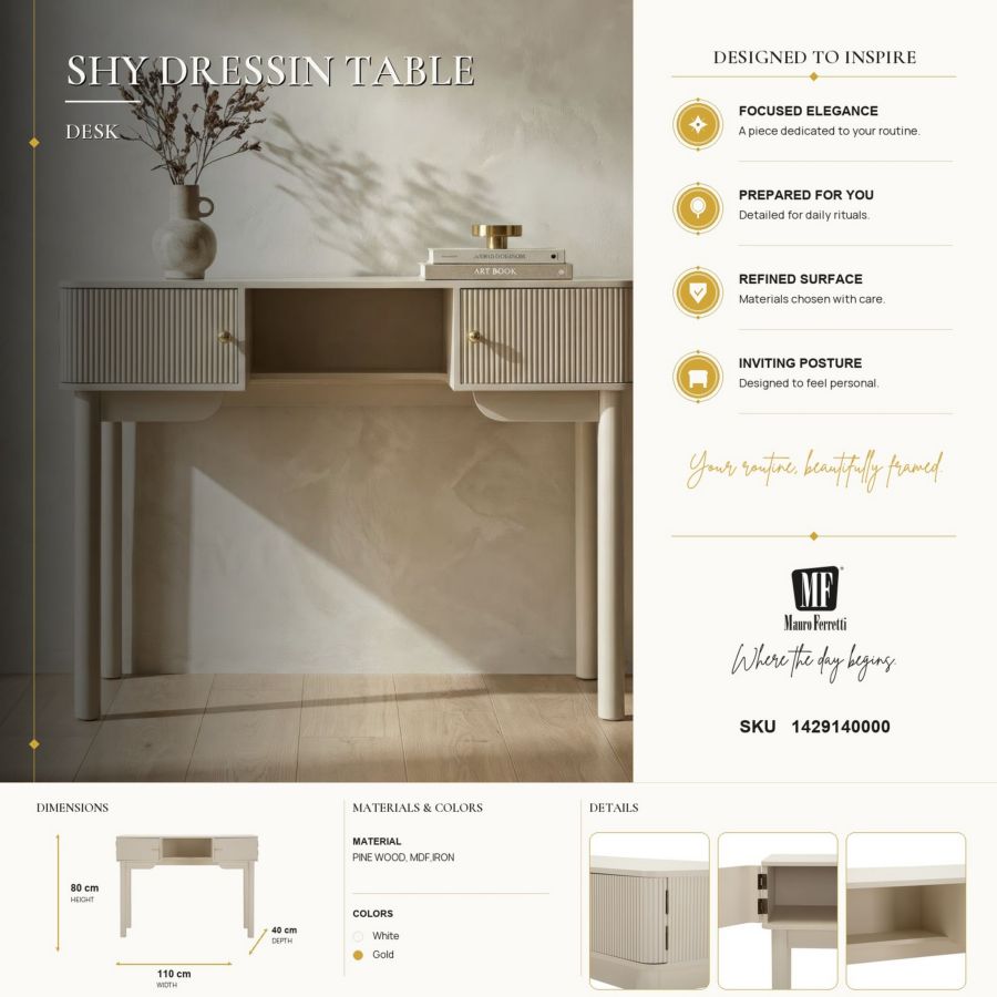 Mauro Ferretti Shy sminkbord 110 cm
