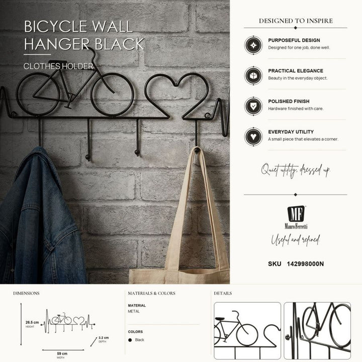Mauro Ferretti Bicycle vägghängare 59 cm - svart