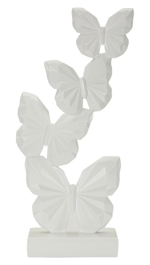 Mauro Ferretti Minimal Butterfly vit fjärilsskulptur