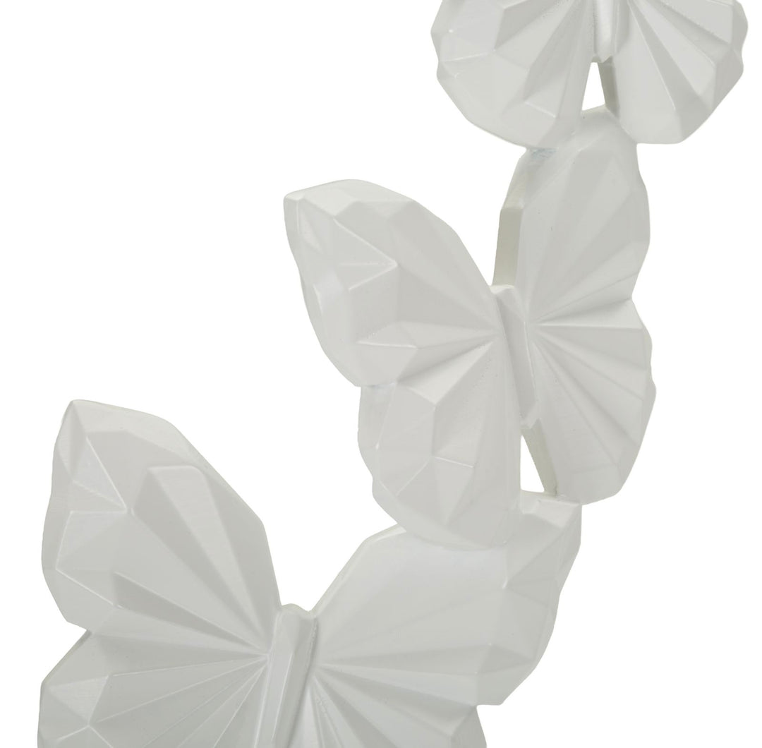Mauro Ferretti Minimal Butterfly vit fjärilsskulptur