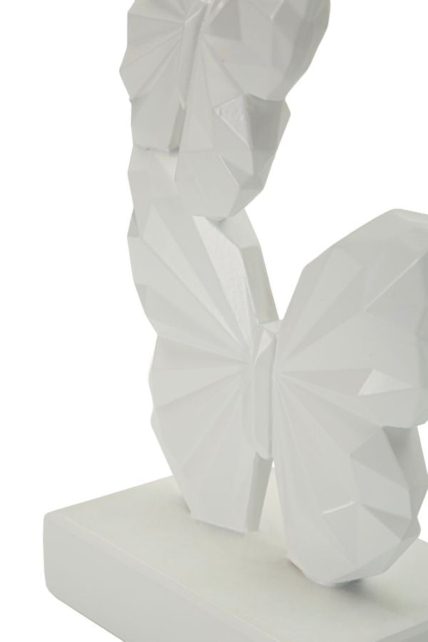 Mauro Ferretti Minimal Butterfly vit fjärilsskulptur
