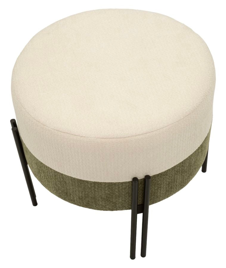 Mauro Ferretti Two-Tone sittpuff Ø49 × 42 cm