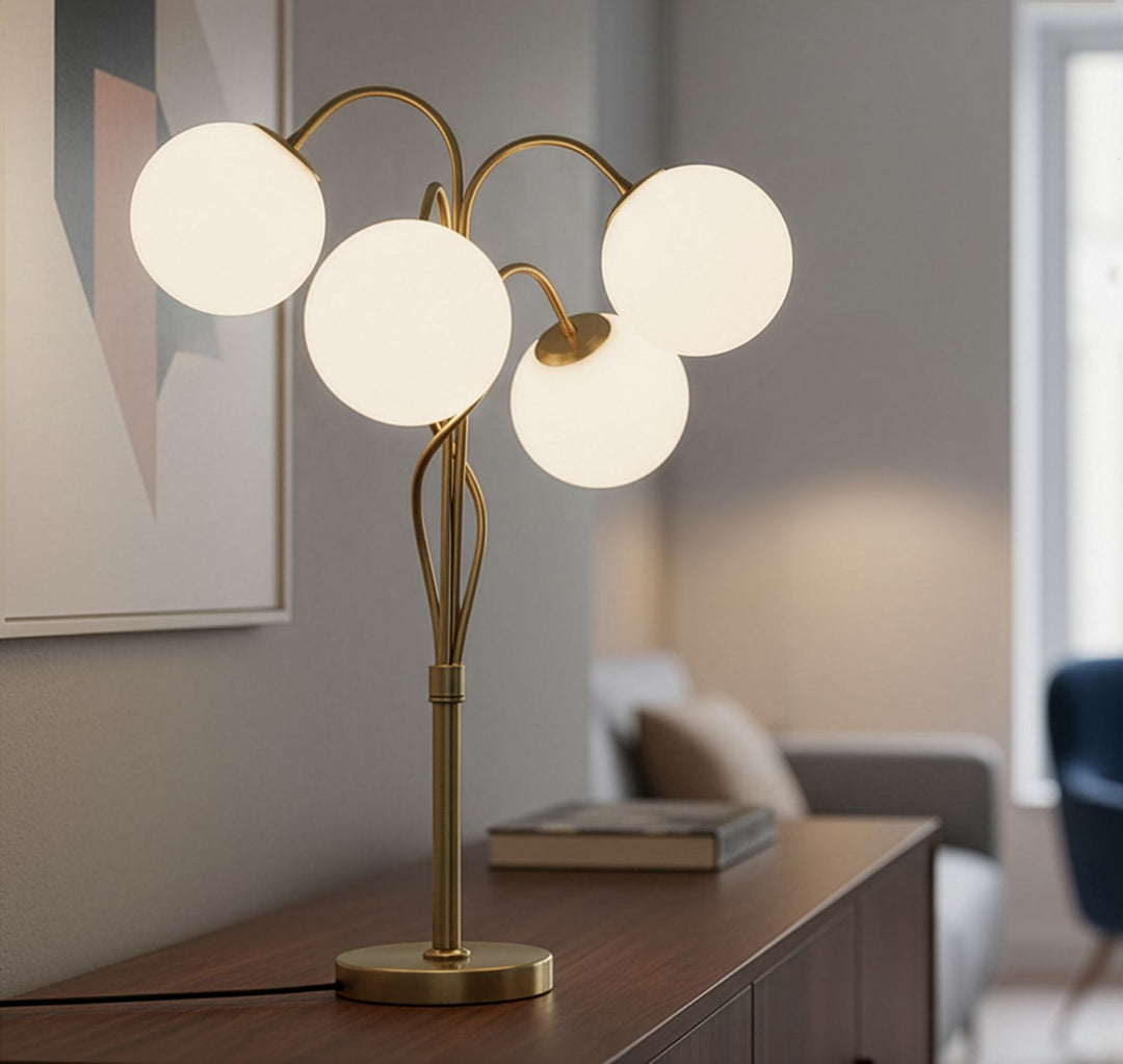 Mauro Ferretti Glamy bordslampa 4 ljus Ø53 × 74 cm