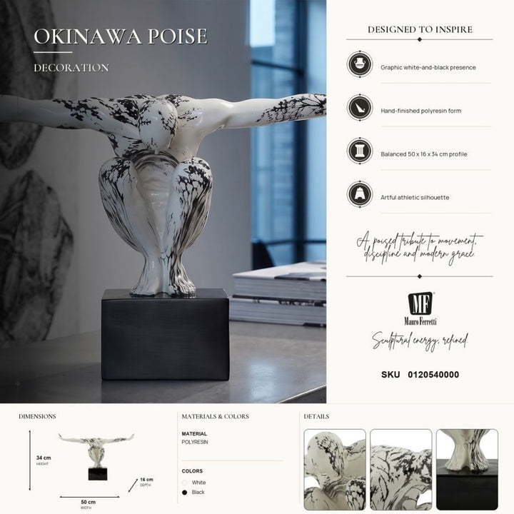 Oriental Gymnast skulptur 50 x 16 x 34 cm – bild 8