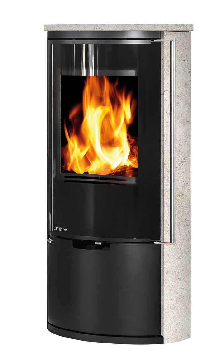 Ember E14 VG braskamin – Kalksten
